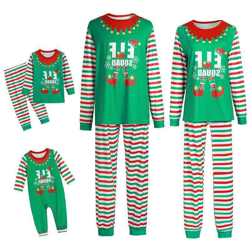 Matching Christmas Pyjamas “Little Elves with Family” – Parent-child Outfit