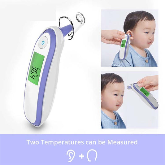 Thermomètre auriculaire et frontal pour bébé – Sécurité & précision