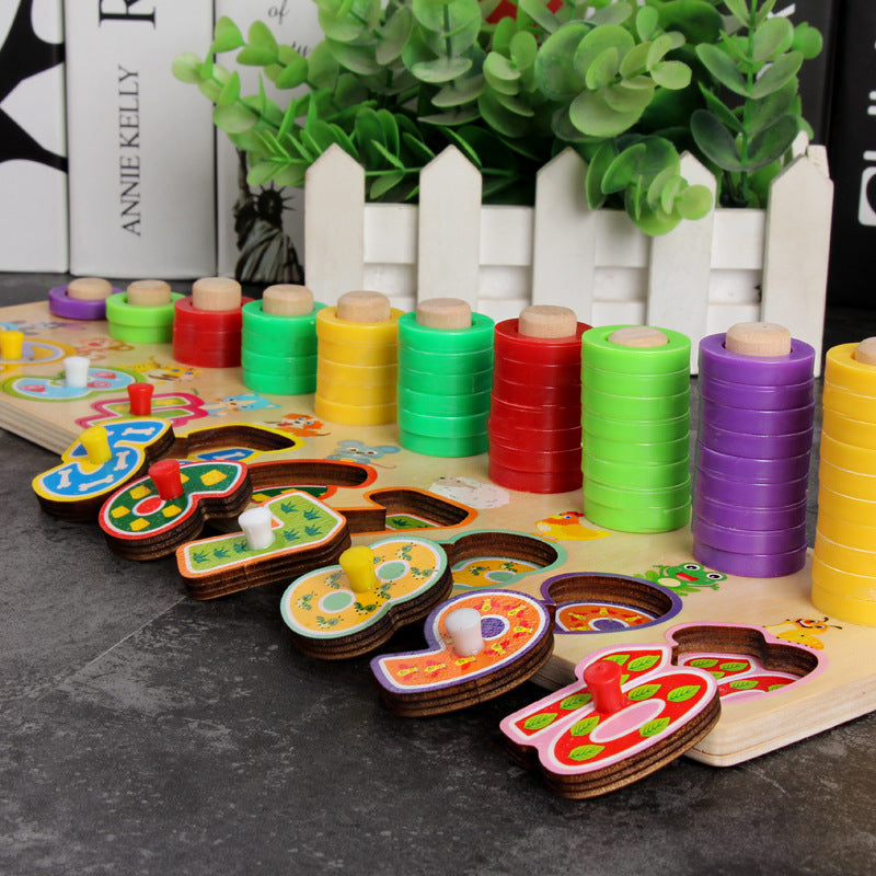 Puzzle éducatif 3D – Chiffres et lettres en bois