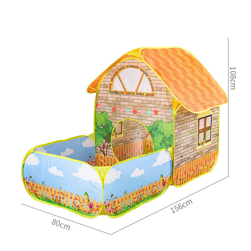 Maison-tunnel de jeu pour enfants – Tente d’aventure avec tunnel et zone de jeu