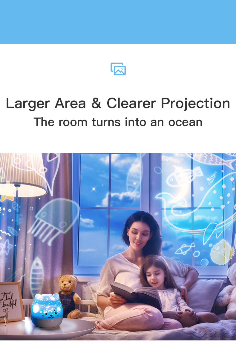 Projecteur d’Étoiles Musical – Veilleuse Magique pour Enfant avec Lumières Colorées