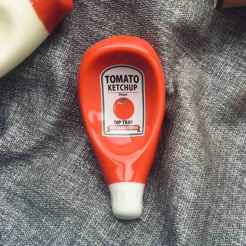 Coupelle en céramique en forme de bouteille — pour sauces, condiments et trempettes