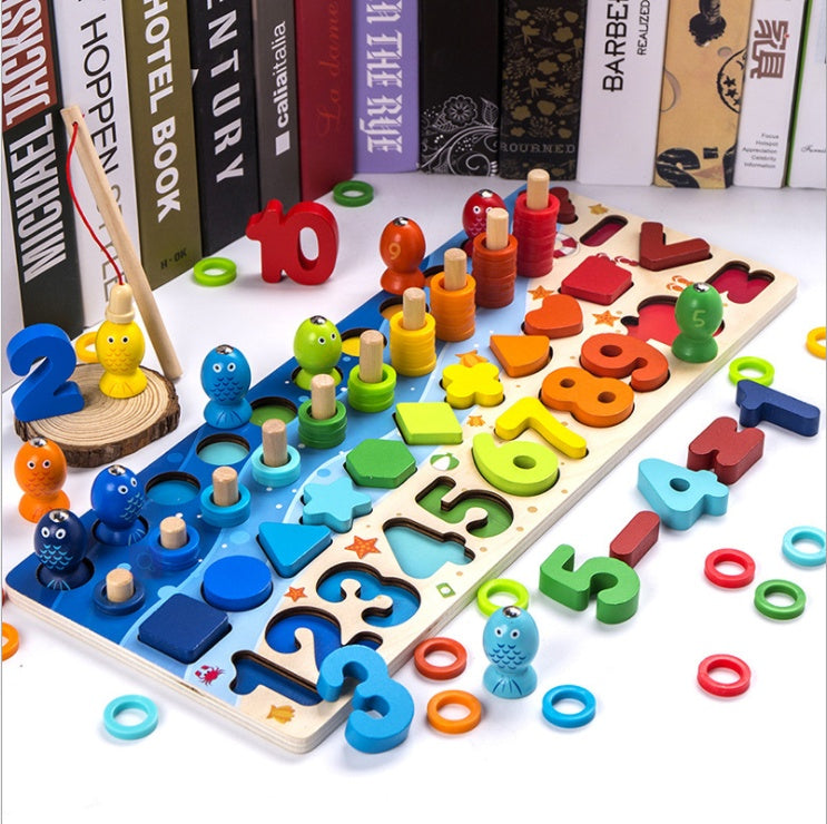 Puzzle éducatif 3D – Chiffres et lettres en bois