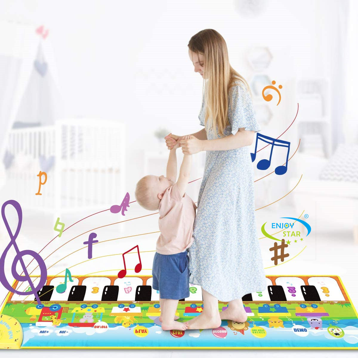 Tapis d’éveil musical – Tapis avec piano pour bébé