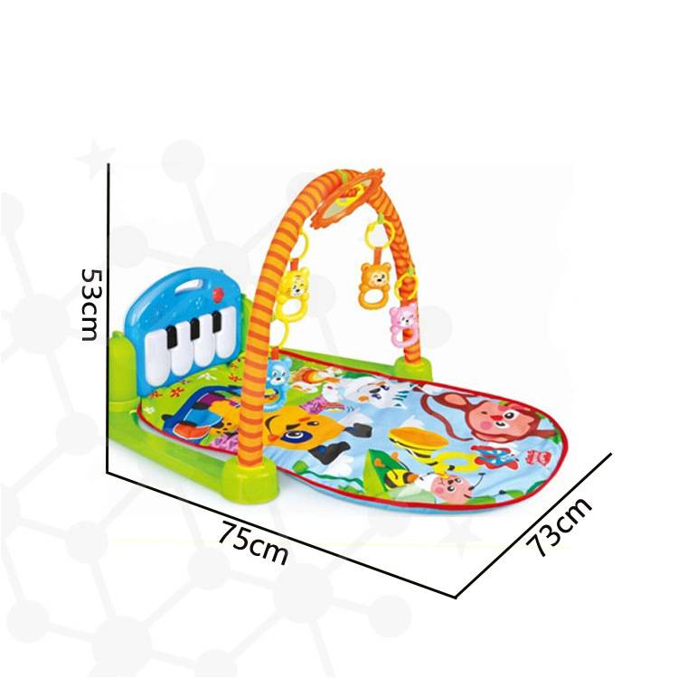 Tapis d’éveil interactif avec arche et piano musical pour bébé