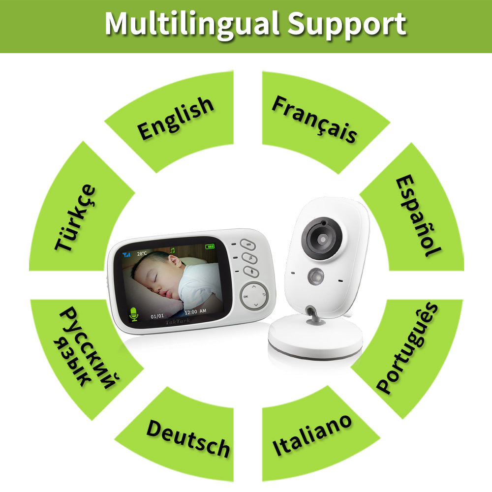 Moniteur bébé numérique “Veille sur moi” – 3.2 pouces avec audio bidirectionnel