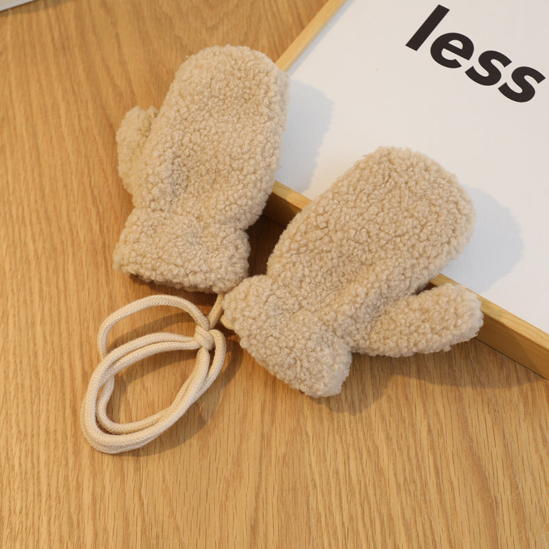 Mitaines d’hiver en peluche avec petit ourson – Douces, chaudes et adorables