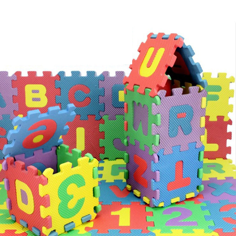 Tapis en mousse alphabet pour enfants — Jeu éducatif souple et coloré (36 pièces)