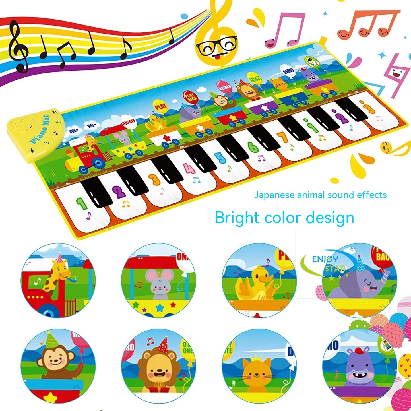 Tapis d’éveil musical – Tapis avec piano pour bébé