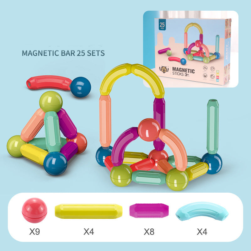 Bâtonnets magnétiques colorés – Jeu de construction créatif