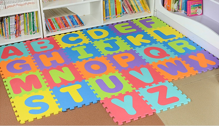 Tapis en mousse alphabet pour enfants — Jeu éducatif souple et coloré (36 pièces)
