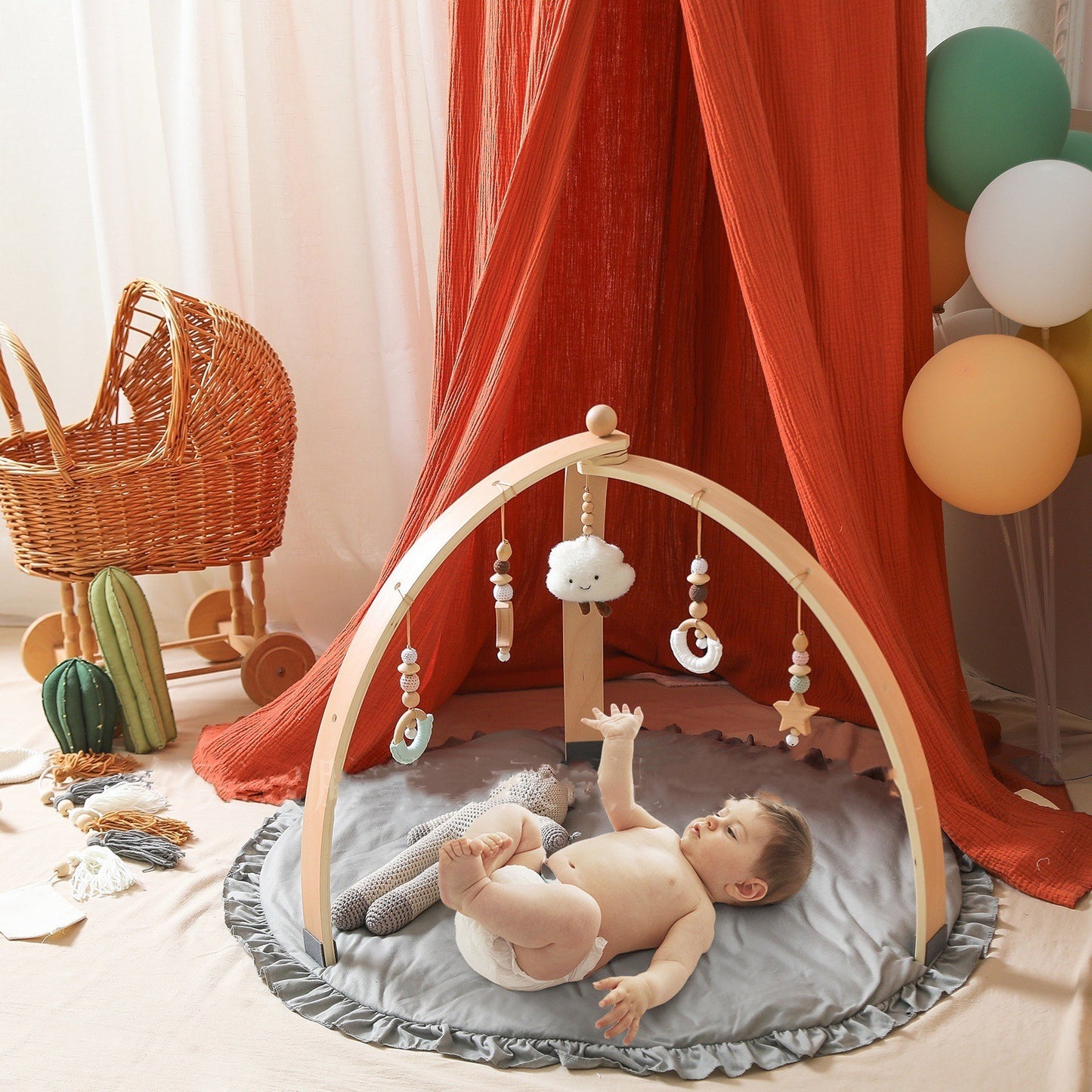 Arche d’éveil en bois – Chambre de bébé