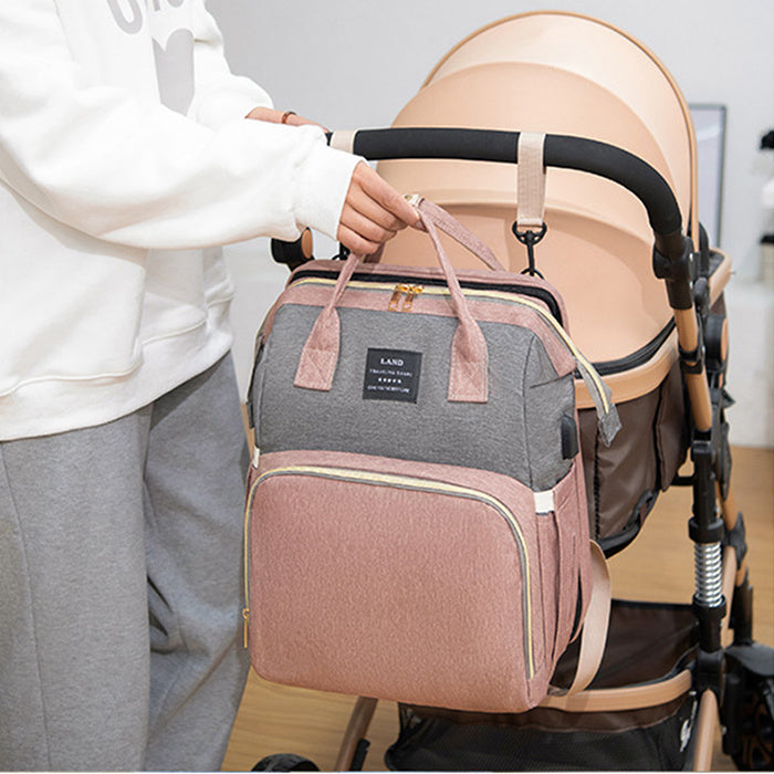 Sac à Dos Bébé 3-en-1 – Berceau Portatif, Espace Isotherme & Rangement Intelligent